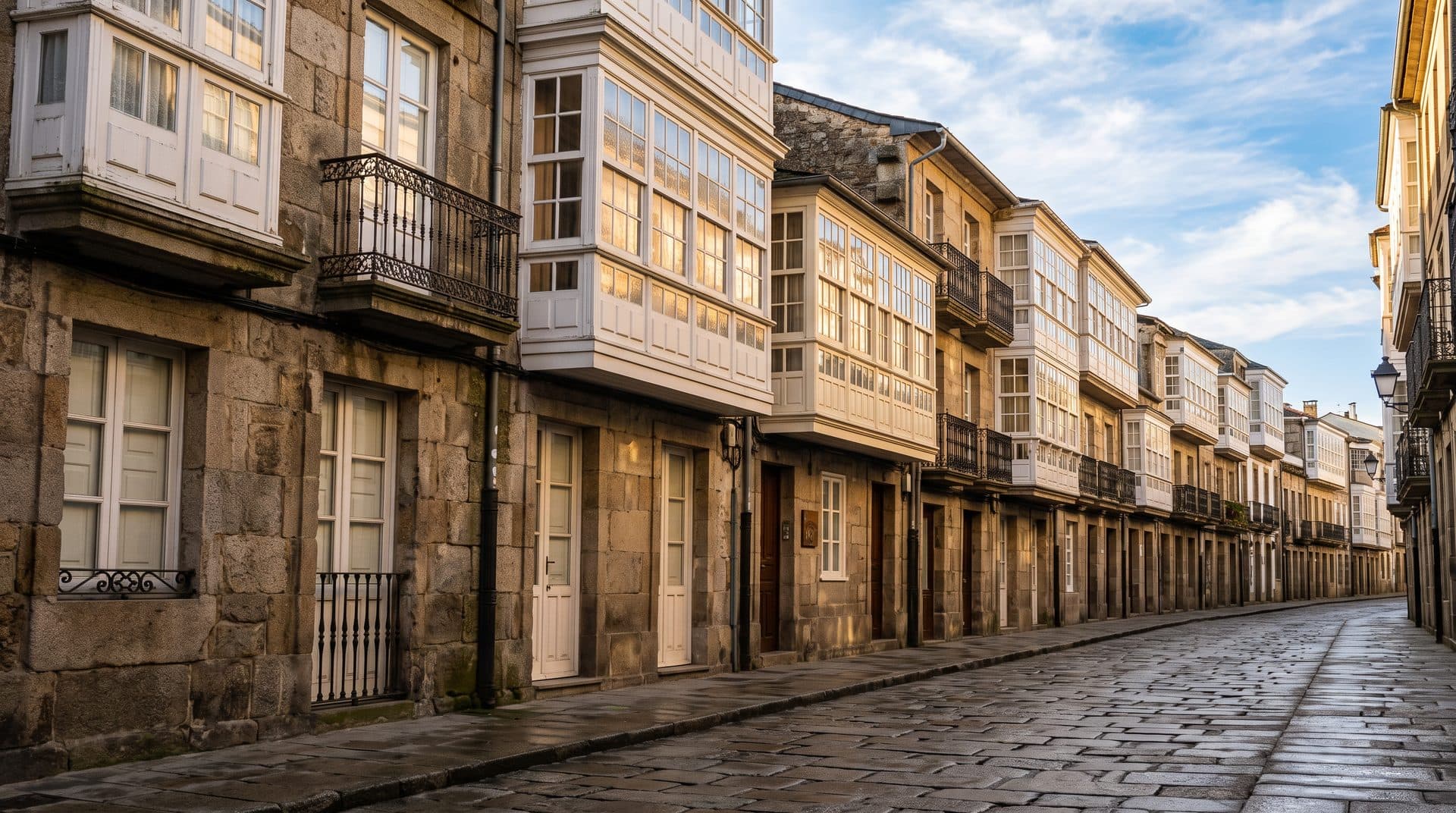 Fachada de un piso en alquiler en Lugo