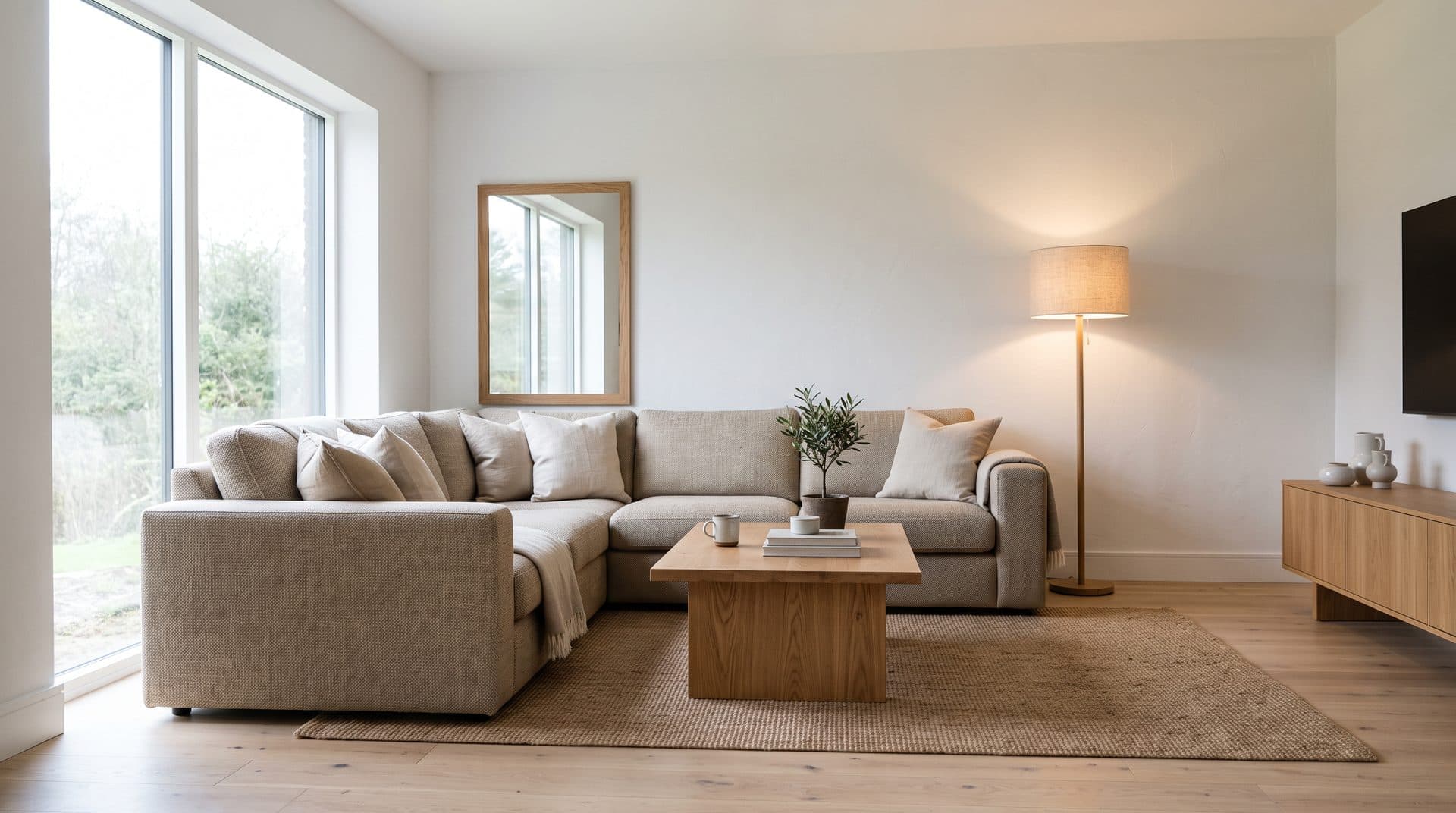 Salón de una vivienda reformada en Lugo